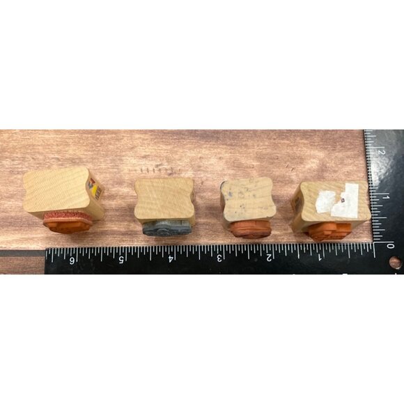 Set Of 4 Baby-Themed Rubber Stamps On Wooden Blocks Delta & Stampendous - Picture 5 of 8